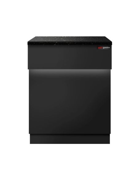 Comptoir caisse TORONTO - L600 mm - Plan de travail en granit Noir - P900