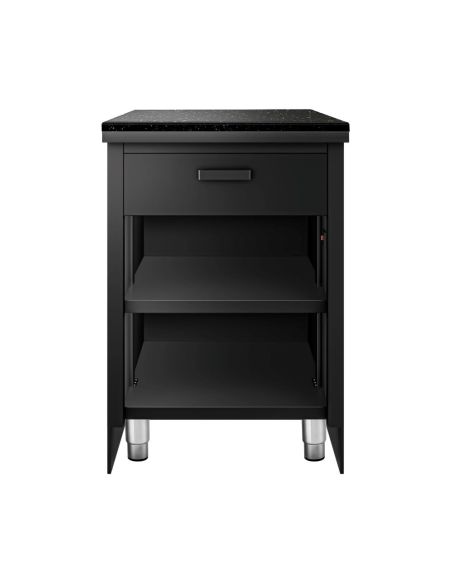 Comptoir caisse TORONTO - L600 mm - Plan de travail en granit Noir - P900