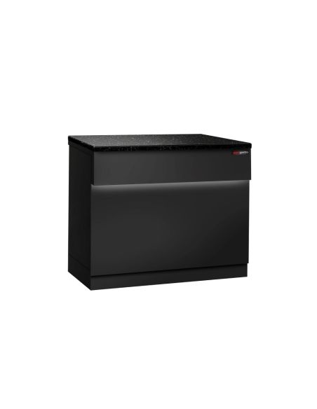 Comptoir caisse TORONTO - L900 mm - Plan de travail en granit Noir - P900