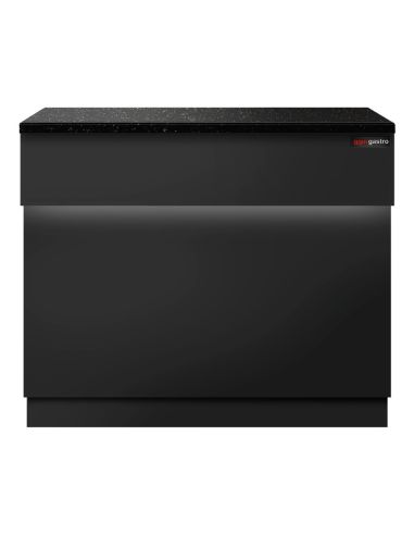 Comptoir caisse TORONTO - L900 mm - Plan de travail en granit Noir - P900