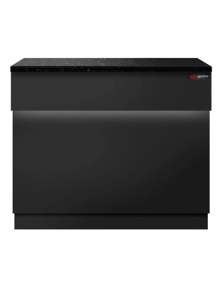 Comptoir caisse TORONTO - L900 mm - Plan de travail en granit Noir - P900