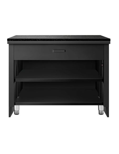 Comptoir caisse TORONTO - L900 mm - Plan de travail en granit Noir - P900