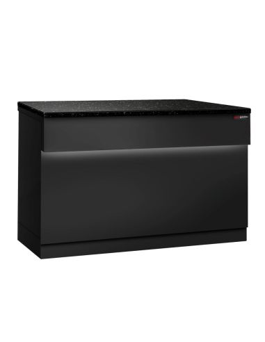 Comptoir caisse TORONTO - L1150 mm - Plan de travail en granit Noir - P900