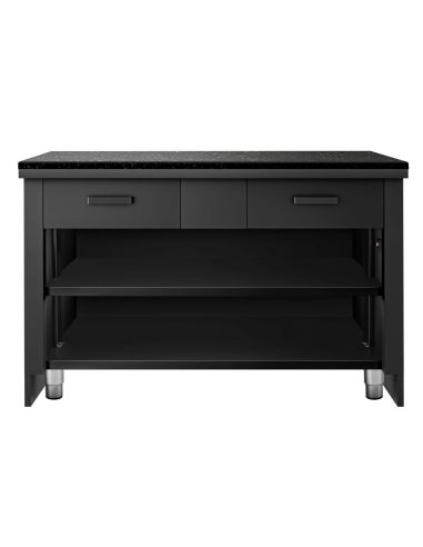 Comptoir caisse TORONTO - L1150 mm - Plan de travail en granit Noir - P900