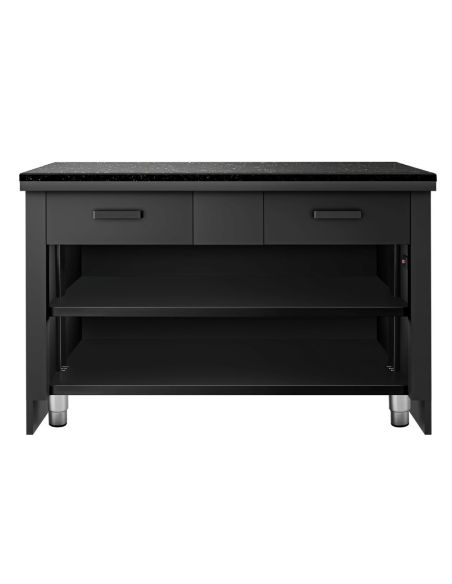 Comptoir caisse TORONTO - L1150 mm - Plan de travail en granit Noir - P900