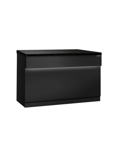Comptoir caisse TORONTO - L1500 mm - Plan de travail en granit Noir - P900