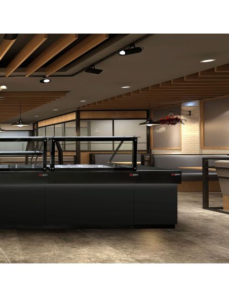 Comptoir caisse TORONTO - L1500 mm - Plan de travail en granit Noir - P900