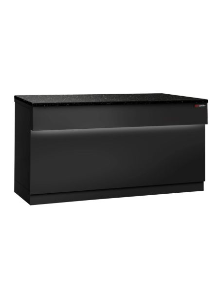Comptoir caisse TORONTO - L1800 mm - Plan de travail en granit Noir - P900