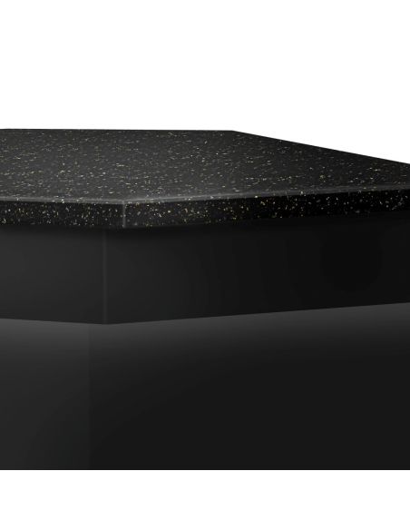 Comptoir caisse d' angle TORONTO - L1565 mm - Plan de travail en granit Noir - P900