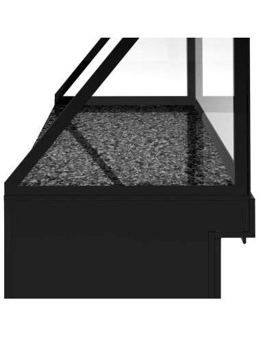 Comptoir chauffant - TORONTO - L1300 mm - Noir - Plaque granit chauffante - P800