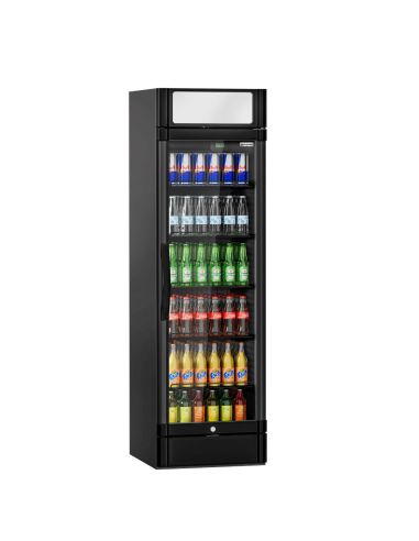 Armoire à boissons noire porte battante avec canopy - 347L