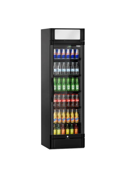 Armoire à boissons noire porte battante avec canopy - 347L