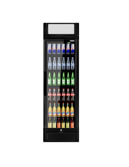 Armoire à boissons noire porte battante avec canopy - 347L
