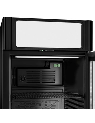 Armoire à boissons noire porte battante avec canopy - 347L