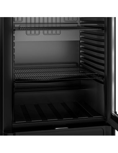 Armoire à boissons noire porte battante avec canopy - 347L