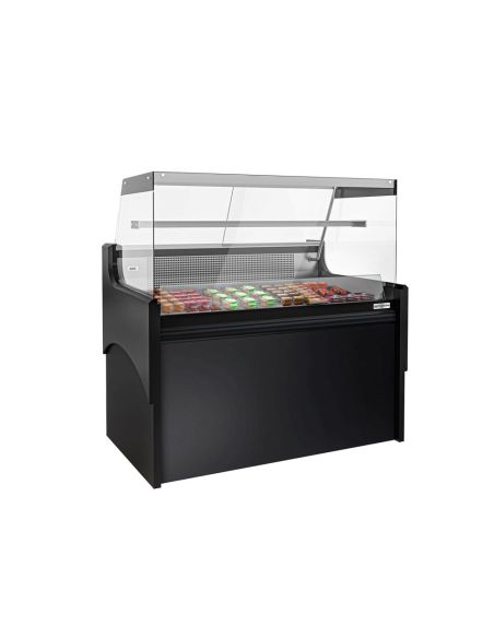 Vitrine comptoir réfrigérée droite EVERT 1280 mm - 1 étagère 