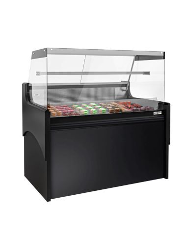 Vitrine comptoir réfrigérée droite EVERT 1280 mm - 1 étagère 