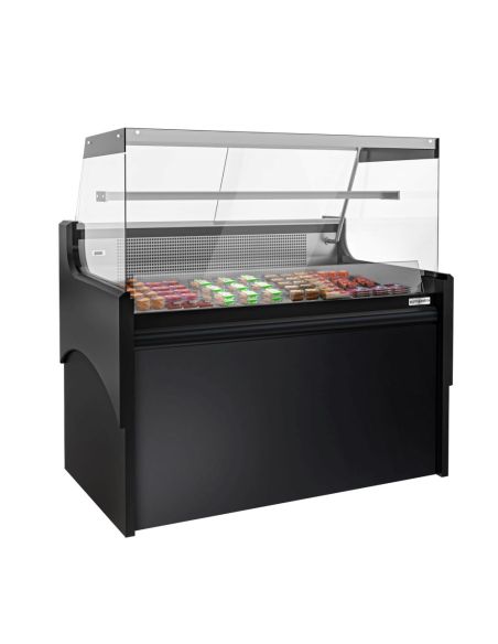 Vitrine comptoir réfrigérée droite EVERT 1280 mm - 1 étagère 