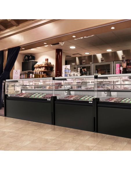 Vitrine comptoir réfrigérée droite EVERT 1280 mm - 1 étagère 