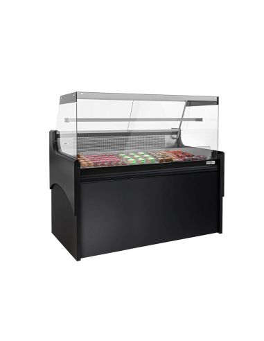 Vitrine comptoir réfrigérée droite EVERT 1580 mm - 1 étagère