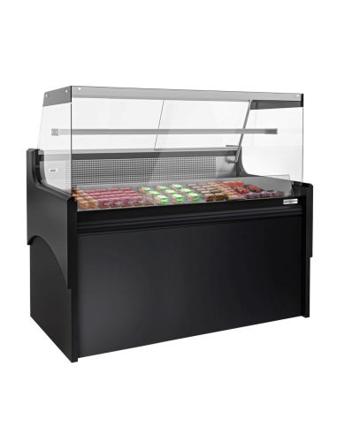Vitrine comptoir réfrigérée droite EVERT 1580 mm - 1 étagère