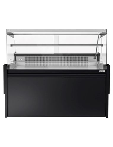 Vitrine comptoir réfrigérée droite EVERT 1580 mm - 1 étagère