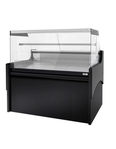 Vitrine comptoir réfrigérée droite EVERT 1580 mm - 1 étagère