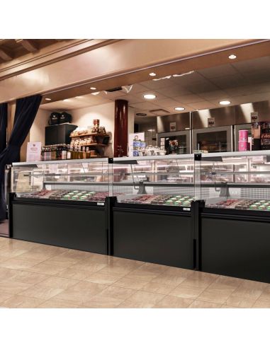 Vitrine comptoir réfrigérée droite EVERT 1580 mm - 1 étagère