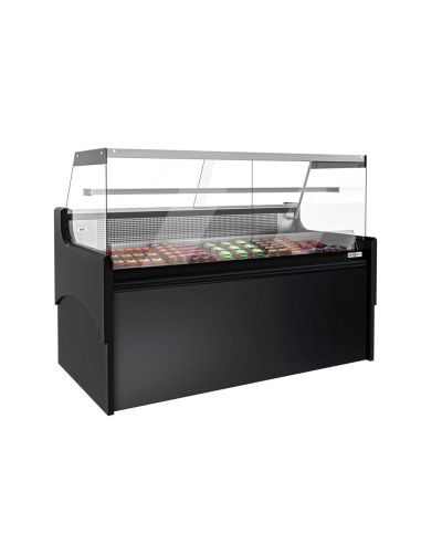 Vitrine comptoir réfrigérée droite EVERT 1880 mm - 1 étagère