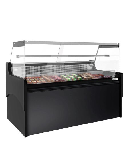 Vitrine comptoir réfrigérée droite EVERT 1880 mm - 1 étagère