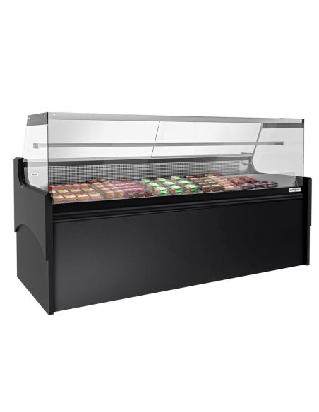 Vitrine comptoir réfrigérée droite EVERT 2480 mm - 1 étagère