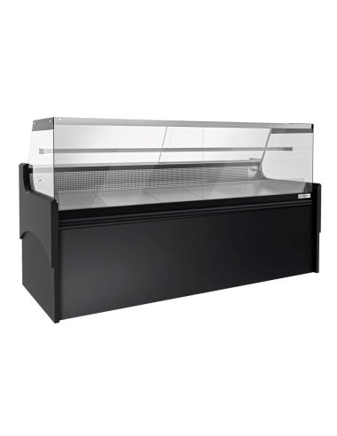 Vitrine comptoir réfrigérée droite EVERT 2480 mm - 1 étagère