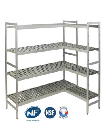 Rayonnage modulaire d'angle polymère 6611 Fermostock Longueur 2229 mm
