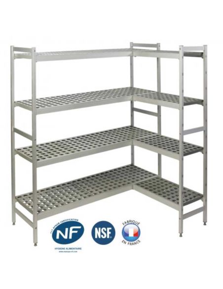 Rayonnage modulaire d'angle polymère 6611 Fermostock Longueur 2229 mm