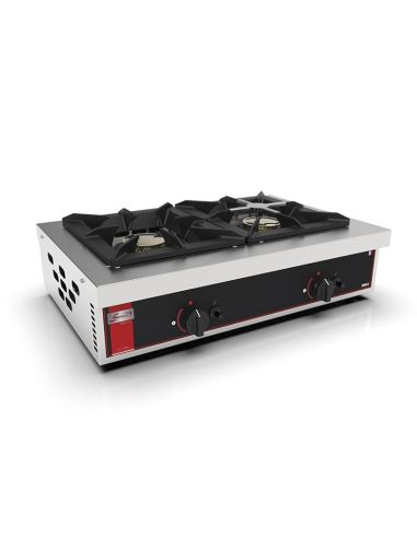 Réchaud à gaz 2 feux - (2x)7 Kw | Sofraca - 27026-2