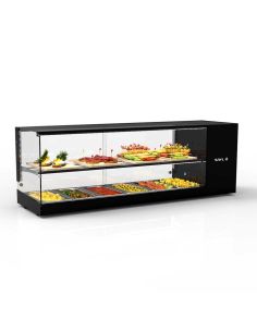 Vitrine froide Logic Triple plusieurs niveaux 6 bacs GN 1/3 | Sayl