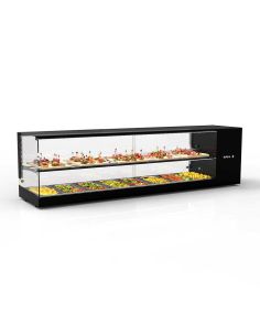 Vitrine froide Logic Triple plusieurs niveaux 8 bacs GN 1/3 | Sayl