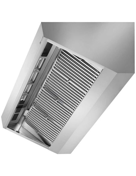 Hotte murale inox statique 2000 x 900 mm avec filtre et lampe | GGM WLS209