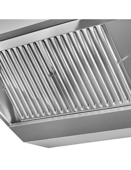 Hotte murale inox 1000 x 900 mm avec moteur, régulateur, filtre et éclairage
