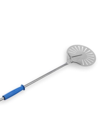 Pelle à défourner ronde perforée inox Ø 20 cm - Manche 75 cm - Gamme Azzurra | GI.METAL