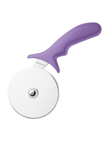 Roulette à pizza professionnelle - Violet spécial allergènes - 102mm | Hygiplas - FE284
