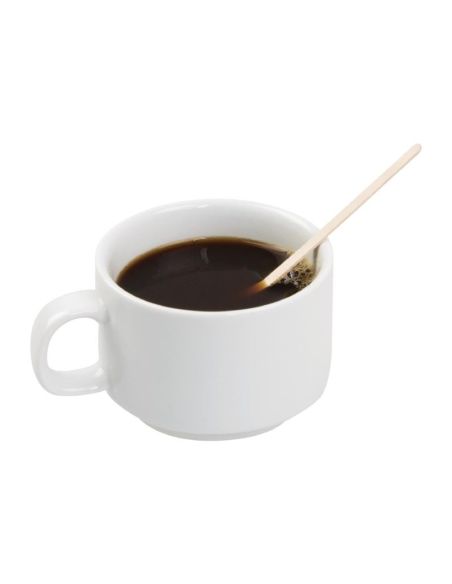 Touillettes à café en bois biodégradable - 140mm - Lot de 1000 | Fiesta