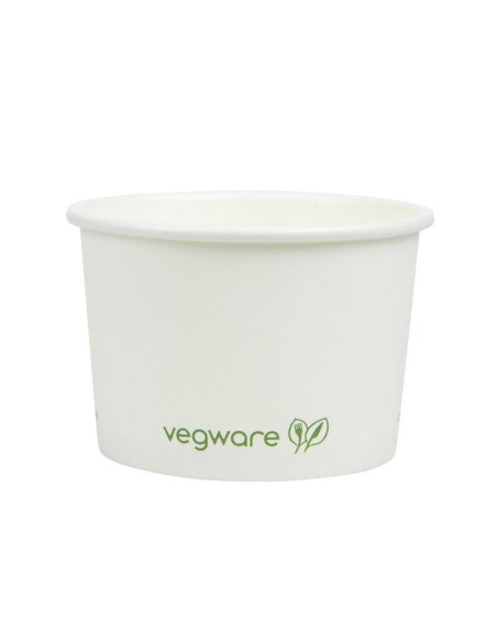 Pots pour aliments chauds compostables - 340ml - Lot de 500 | Vegware - 4