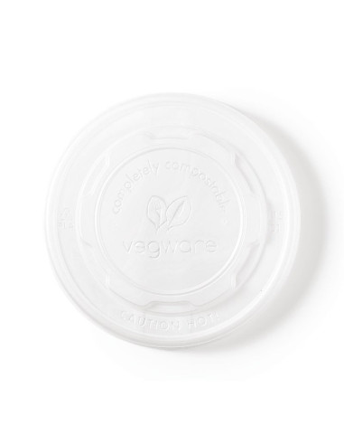 Couvercles pour bols à soupe CPLA compostables | Vegware