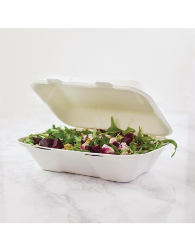 Boîtes repas compostables en fibre de canne à sucre - Lot de 200 | Vegware-3