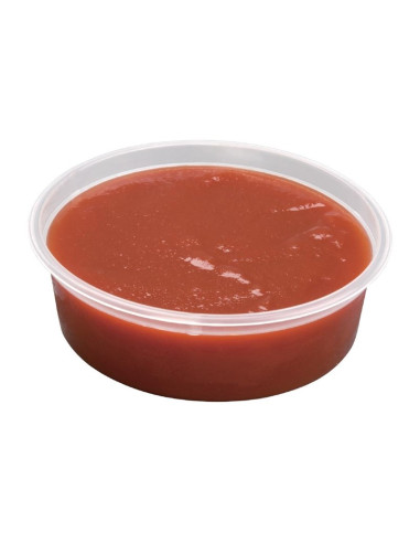 Petits pots à sauce micro-ondables en plastique recyclable - 50ml - Lot de 100 | Fiesta-2