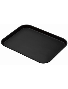 Plateau rond fibre de verre antidérapant Treadlite noir 45,7 cm | Cambro - DB005