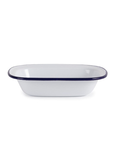 Plat rectangulaire en acier émaillé 180x130x40mm lot de 6 | Olympia - GM511