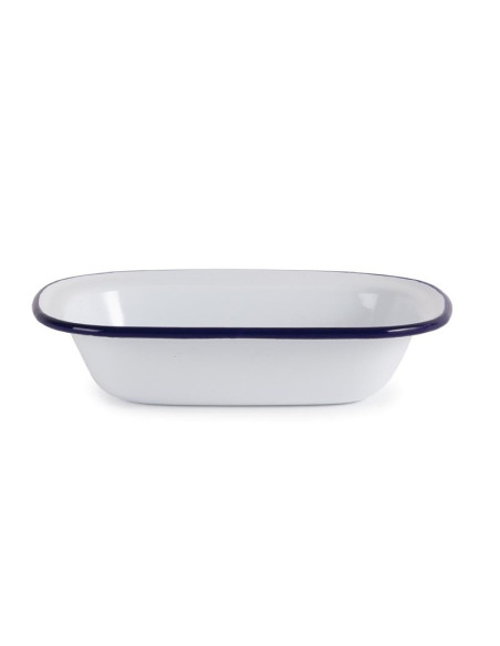 Plat rectangulaire en acier émaillé 180x130x40mm lot de 6 | Olympia - GM511