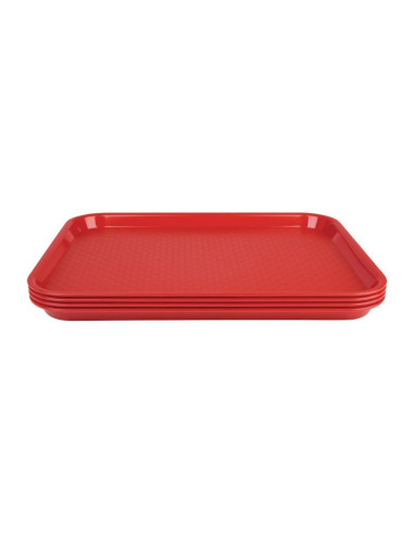 Plateau self-service Kristallon rouge 450 x 350mm | Olympia - P510-3